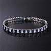 SONGK 4mm Cubic Zirconia Bracciale da Tennis Verde Bracciali a Catena per Donna Uomo Catena a Mano Color Argento Color Oro CZ Catena Homme Jewelry