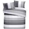 Fusion - Betley - Classic Wide Stripe set copripiumino singolo, grigio