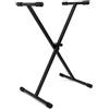 Tiger Supporto per tastiera KYS77-BK con telaio a X, pieghevole e regolabile in altezza - Sable