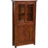 Biscottini Vetrina soggiorno in legno 68x25x130cm - Mobile bar per casa porta liquori - Mobile cucina e mobile soggiorno