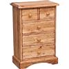 Biscottini Comodino legno riciclato 51x30x74,5 cm | Comodino camera da letto rustico | Comodini vintage con finitura anticata