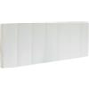 BiBi Relax Testata Ecopelle a Righe Verticali 160 x 60 cm Bianco | Trapuntatura a Filo Profonda, 100% Made in Italy