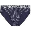 Emporio Armani Men's all Over Vertical Logo Brief Slip, Vert.EA Denim/White, M Uomini