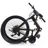 SHZICMY Mountain bike, 26 pollici, pieghevole, in acciaio al carbonio, 21 marce, freni a disco, bici per adulti, bici da città (nero)