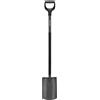 Fiskars Vanga Quadra, Vanga per Terreni Morbidi e Poco Sassosi, Lunghezza: 125 cm, Acciaio al Boro di Ottima Qualità, Grigio/Nero, Ergonomic, 1070640