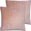 Paoletti Brooklands Piuma Cuscini Imbottiti (Twin Pack), Viscosa, Cotone, Blush