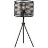 ONLI Lampada da Tavolo treppiede Stile Industrial in Metallo Traforato, Nero
