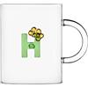 Ichendorf Milano Mug H | Collezione Bloom Alphabet | 47 cl | Vetro Borosilicato | Fatto a Mano