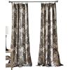Lush Decor, Tende da giardino botaniche con stampa floreale e uccellini, filtranti la luce, set per soggiorno, sala da pranzo, camera da letto (coppia), colore grigio, 132 cm di larghezza x 274 cm di