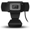 N/AB Webcam HD 720P con microfono - Webcam Full HD PC Streaming Computer Webcam USB Webcam con microfono per videochiamate, registrazione, conferenza, gioco (nero)