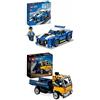 LEGO 60312 City Police Car, set da costruzione con minifigure e macchinina & 42147 Technic Camion Ribaltabile, Set 2 in 1 con Camioncino ed Escavatore Giocattolo