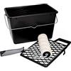 PENNELLIFICIO 2000 | Kit Rullo con Bacinella e Retina per Scolare la Pittura, Set Pittura, Idropittura, Pareti Lisce e Poco Ruvide, Secchio da 14 L, Dimensioni 20 cm - Made in Italy