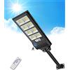 Sararoom Lampione Solare Led Esterno, 720Led 400W Faro Led Esterno con Pannello Solare, IP65 Impermeabile Faretto Stradale con Sensore di Movimento,6500K Luci di Sicurezza per Giardino Sentieri Garage