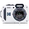 Kodak PixPro WPZ2 Waterproof White, Fotocamera Digitale 16MP Zoom 4x