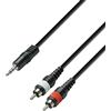 Adam Hall Cables 3 STAR YWCC 0100 - Cavo Audio Jack stereo da 3,5 mm a 2 x RCA maschio 1 m