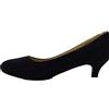 Gizelle Tacco Gattino, Scarpe décolleté Donna, Black Suede, 47 EU