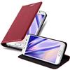 Cadorabo Custodia Libro per Samsung Galaxy S7 Edge in Rosso Mela - con Vani di Carte, Funzione Stand e Chiusura Magnetica - Portafoglio Cover Case Wallet Book Etui Protezione
