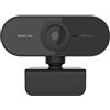 JNJOOD Videocamera microfono HD Webcam USB Camera per PC Laptop, Zoom, Skype, Facetime, Windows, Linux