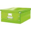 Leitz Click & Store WOW Scatola Archivio Grande, per Riporre e Trasportare Documenti A3 e Oggetti di Grandi Dimensioni, Adatta a Casa e Ufficio, Verde, 60454054