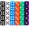 H&S Gioco di dadi a 6 facce per giochi di dadi 30 Pezzi Multicolore