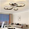ZMH Lampada da Soffitto a LED Dimmerabile Plafoniera Moderna Soggiorno - 65W Nero Interno Plafoniera con Telecomando Illuminazione Cameretta in Metallo Design Decorative Pranzo Luci