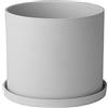 Blomus - Vaso per Erbe aromatiche, Taglia S, Grigio Chiaro, Elegante Accessorio per la casa, Colore Micro Chip (65975)