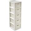 BranQ - Home essential Scaffale in Rattan, Crema, 5 Körben