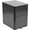 Flash Furniture - Cassettiera a 3 cassetti, mobile con serratura a chiave, con meccanismo di ribaltamento, per cartelloni destrimani e letterali, colore: Nero