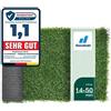 Floordirekt - Prato artificiale, sintetico, per balconi, terrazze e giardini, disponibile in diverse misure e spessori Oxford (altezza: 25 mm) 100x100cm