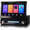 Erisin 7 Pollici Android 12 Autoradio 1 Din con GPS Navi Motorizzato Schermo, HD Touchscreen Integrato Wireless CarPlay Android Auto Bluetooth DSP OBD2 TPMS DVB-T2 DAB+ Mirror Link WiFi USB SD