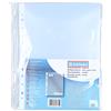 OFFICER PRODUCTS DONAU Buste Trasparenti A4 / Confezione da 100 / Din A4 / Cristallino/con apertura superiore Busta in plastica perforata per documenti Carte Cartelle Cartelle/PP/Trasparente 150 micron
