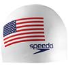 Speedo Cuffia da nuoto unisex, in silicone, con bandiera bianca