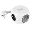 Gefom Cubo Induzione + USB 3 prese 16A+T + 3 caricatori USB, 2, 4A + caricatore a induzione Interruttore generale, cavo 1, 40 m 3G1, 5 mm2