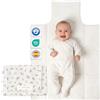 MIMUSELINA Fasciatoio Portatile Neonato | Fasciatoio da Viaggio Pieghevole, Impermeabile e Leggero | Esterno 100% Cotone, Senza BPA | Ideale come Regalo Neonato | Fatto a Mano in Spagna