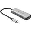 Targus HYPER HD41-GL replicatore di porte e docking station per laptop USB 2.0 Type-C Nero, Grigio