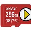Lexar PLAY Micro SD 256 GB, Scheda microSDXC UHS-I, Lettura Fino a 150MB/s, Compatibile con Nintendo Switch, dispositivi di gioco portatili, Smartphone e Tablet (LMSPLAY256G-BNNAG)