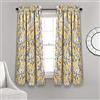 Lush Decor, Dolores, Coppia di tende a pannello filtranti per finestre, 132 x 160 cm (larghezza x lunghezza), colore: giallo, con stampa floreale con uccellini, tende stile Grandmillennial e country