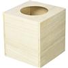 Artemio - scatola di fazzoletti di erogazione (legno, 14 x 13 x 13 cm), beige