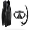 Cressi Pro Star Bag - Set Immersioni, Apnea, Snorkeling, composto da Pinne Pro Star, Maschera Matrix, Snorkel Gamma e comoda Borsa a Rete, Nero, 39/40