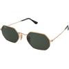 Ray-Ban Octagonal Flat Lenses RB3556N 001 | Occhiali da Sole Graduati o Non Graduati | Prova Online | Unisex | Metallo | Ovali / Ellittici | Oro | Adrialenti