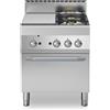 Ristosubito Cucina tuttapiastra a gas+2 fuochi MDLR Modello F7070TPPFGFB Forno a gas