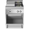 Ristosubito Cucina tuttapiastra a gas+2 fuochi MDLR Armadio aperto Modello F7070TPPGFBA