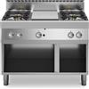 Ristosubito Cucina tuttapiastra a gas+4 fuochi MDLR Armadio aperto Modello F70110TPPGFBA