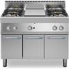 Ristosubito Cucina tuttapiastra a gas+4 fuochi MDLR Armadio con porte Modello F70110TPPGFBP