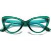 Hubeye Occhiale da lettura da Donna Occhi da Gatto Montatura grande alla moda Lettore Oversized Cat Eye Occhiali Anti-blu con la Custodia in tessuto 1.50