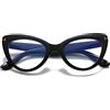 Hubeye Occhiale da lettura da Donna Occhi da Gatto Montatura grande alla moda Lettore Oversized Cat Eye Occhiali Anti-blu con la Custodia in tessuto 2.00