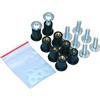 one by Camamoto cod 77171190 kit set viti di fissaggio in alluminio cnc con gommino per cupolino/parabrezza colore cromato compatibile con tutti i modelli di moto
