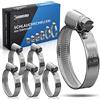 GARSIDURO® 10 fascette stringitubo in acciaio inox 25-40 mm - Morsetti per tubature grezze professionali in alta qualità, DIN3017, per tubi da giardino, laghetti, irrigatori | 25-40mm | 10 pezzi