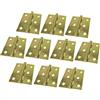 AERZETIX - C58718 - Set di 10 cerniere universali 50x42x1mm con 6 fori rotondi - per porte, armadi, mobili, portagioie, scatola di stoccaggio - in acciaio zincato