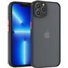 Mixroom - Cover Custodia per Apple iPhone X Bumper Opaco Protezione Fotocamera con Retro Semitrasparente Bordo Morbido in TPU Colore Nero